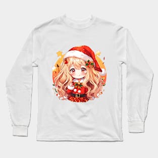 chibi santa girl Long Sleeve T-Shirt